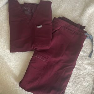 FIGS- Burgundy set